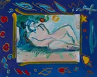  Preview image for Peter Max, American (1937-), Reclining 
