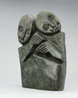  Preview image for A green Shona stone sculpture of two 