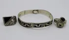  Preview image for VINTAGE TAXCO BRACELET & TWO RINGS 
