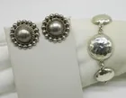  Preview image for VINTAGE TAXCO STERLING BRACELET AND CLIP 