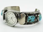  Preview image for NATIVE AMERICAN STERLING TURQUOISE WATCH 