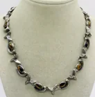  Preview image for TAXCO 980 SILVER TIGER'S EYE NECKLACE, 
