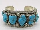  Preview image for NATIVE AMERICAN TURQUOISE 925 CUFF 