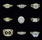  Preview image for 9 STERLING GOLD-TONE BRIDAL RINGS 