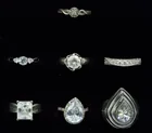  Preview image for SEVEN STERLING BRIDAL STYLE RINGS 