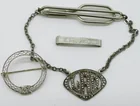  Preview image for STERLING SILVER LOT: BROOCH, TIE CLIP, 