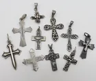  Preview image for TEN STERLING CROSS PENDANTS 
