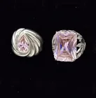  Preview image for TWO PINK CZ, STERLING RINGS 