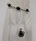 Preview image for BLACK ONYX RING AND BRACELET, STERLING 
