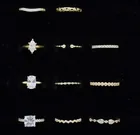  Preview image for 11 STERLING GOLD TONED SOLITAIRES & 