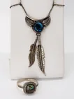  Preview image for NATIVE AMERICAN, ABALONE NECKLACE & RING 
