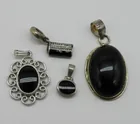  Preview image for FOUR STERLING, BLACK ONYX PENDANTS 
