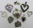  Preview image for NINE STERLING HEART PENDANTS 
