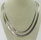  Preview image for TWO STERLING HERRINGBONE CHAINS 