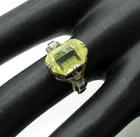  Preview image for VINTAGE URANIUM GLASS RING, STERLING 