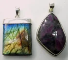  Preview image for ABALONE & RUBY FELDSPAR 925 PENDANTS 