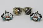 Preview image for TWO 925 TAXCO RINGS & ZUNI STYLE 