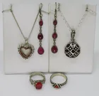  Preview image for CAROLYN POLLACK RING & MORE RED GEMSTONE 