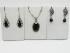  Preview image for STERLING SILVER ONYX NECKLACE & EARRINGS 