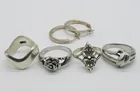  Preview image for FOUR STERLING RINGS AND ONE PAIR OF 
