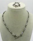  Preview image for STERLING PEARL NECKLACE & MARCASITE 
