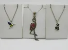  Preview image for THREE STERLING ANIMAL PENDANT NECKLACES 