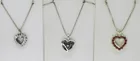  Preview image for THREE STERLING HEART NECKLACES 