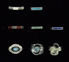  Preview image for EIGHT GEMSTONE FASHION RINGS, STERLING 