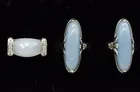  Preview image for THREE STERLING RINGS WITH BLUE GEMSTONES 
