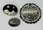  Preview image for STERLING & ALPACA ABALONE BROOCH LOT, 