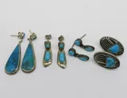  Preview image for FOUR PAIR STERLING & TURQUOISE EARRINGS 