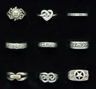  Preview image for NINE STERLING FASHION RINGS 