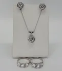  Preview image for AMCO STERLING WHITE GEMSTONE SET & 