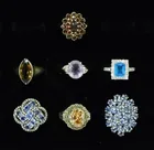  Preview image for 7 STERLING FASHION GEMSTONE RINGS 