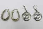  Preview image for TWO PAIR OF STERLING PIERCED EARRINGS 