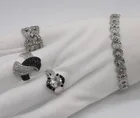  Preview image for PRETTY 925 BLACK & WHITE GEMSTONE RINGS 