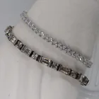  Preview image for 2 PRETTY STERLING GEMSTONE TENNIS 