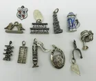  Preview image for 11 VINTAGE STERLING CHARMS 