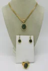  Preview image for GREEN ADVENTURINE GOLD TONE 925 MATCHING 
