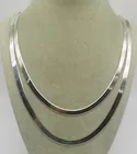  Preview image for TWO STERLING HERRINGBONE CHAINS 