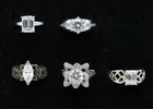  Preview image for FIVE STERLING SIMULATED DIAMOND RINGS 