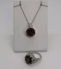  Preview image for SMOKEY QUARTZ MATCHING 925 RING SET 