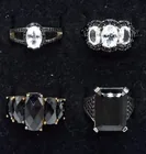  Preview image for 4 BLACK ONYX, SPINEL & GOSHENITE 925 