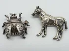  Preview image for STERLING LADYBUG & HORSE BROOCHES 