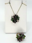  Preview image for POINSETTIA FLOWER GOLD TONE 925 SET 