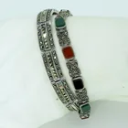  Preview image for VINTAGE 925 MARCASITE GEMSTONE BRACELETS 
