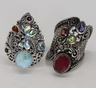  Preview image for 2 STERLING LARIMAR & OTHER GEMSTONE 