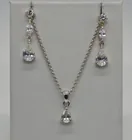  Preview image for MATCHING STERLING FAUX DIAMOND NECKLACE 