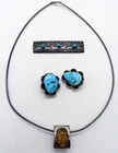  Preview image for AMBER & TURQUOISE HAIR CLIP, EARRINGS & 