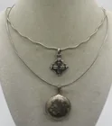  Preview image for VINTAGE 925 LOCKET & CROSS NECKLACE 